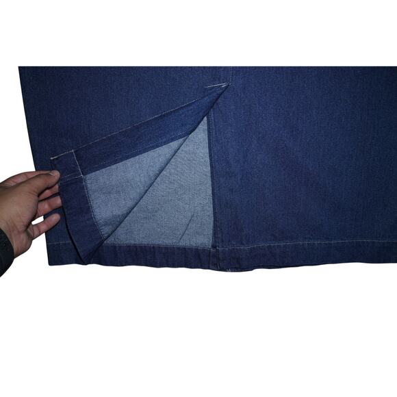 Vintage Cabin Creek Denim Button Front Skirt Dark Stonewash Size 14P NWT - Picture 6 of 6